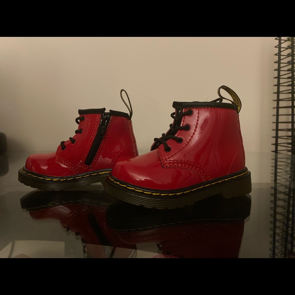 Red Patent Leather Dr Martens